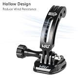 HSU Curved Extension Arm for GoPro, Aluminum Alloy Arced Camera Mount with 1/4 Screw Hole for most Action Cameras (7.6CM) - 4