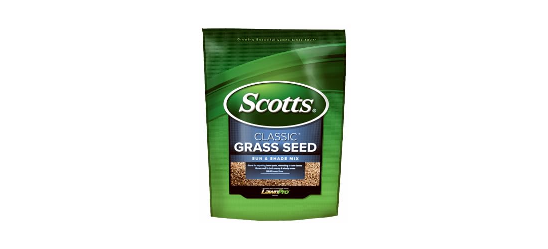 Scotts Company 17187 Classic Sun and Shade Mix Grass Seed, 20-Pound, Green