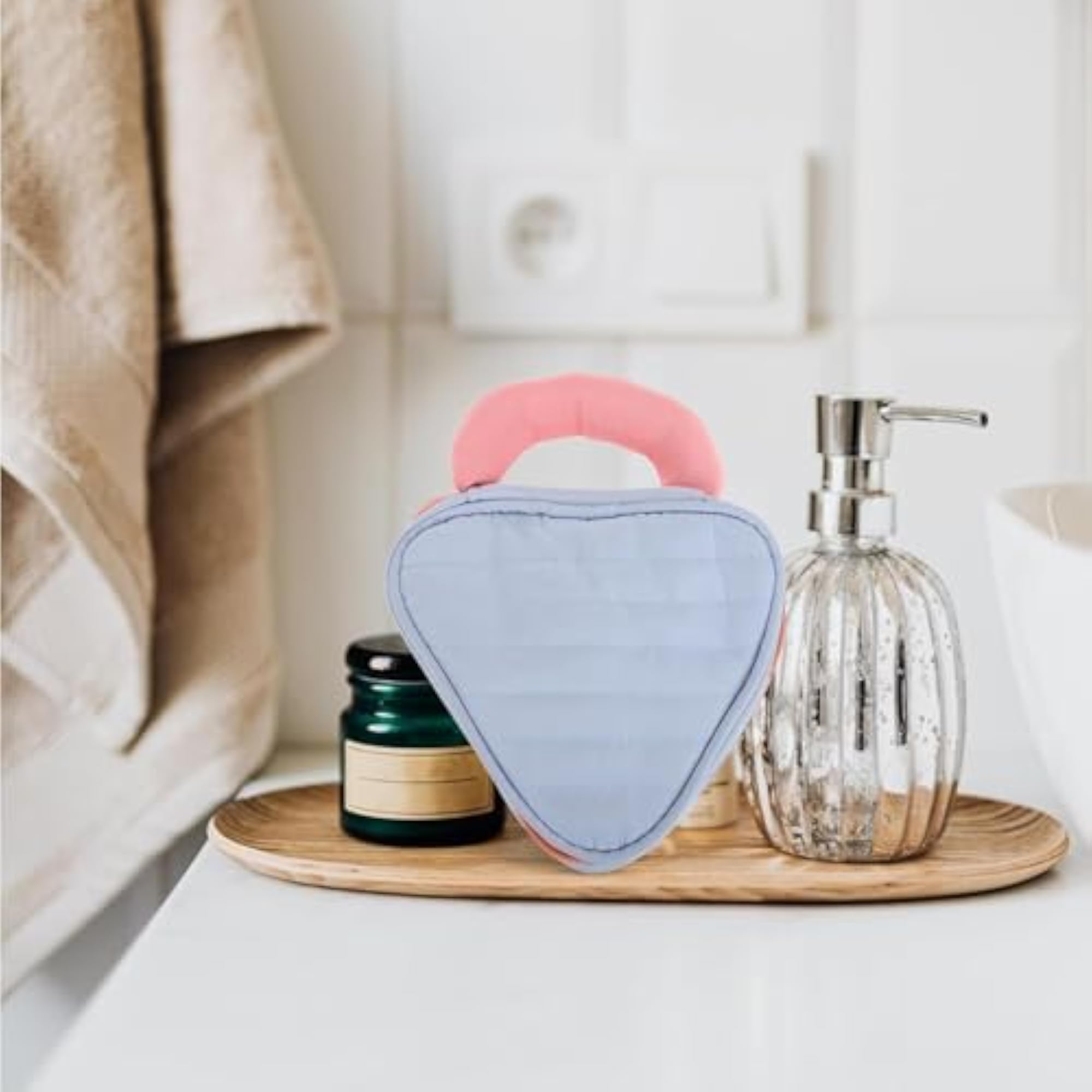 Large Water Resistant Cosmetic Case for Women, Toiletry Bag