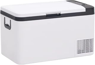 Nevera portadora de alimentos y bebidas con asa, 18 L, PP y polietileno, color blanco y negro