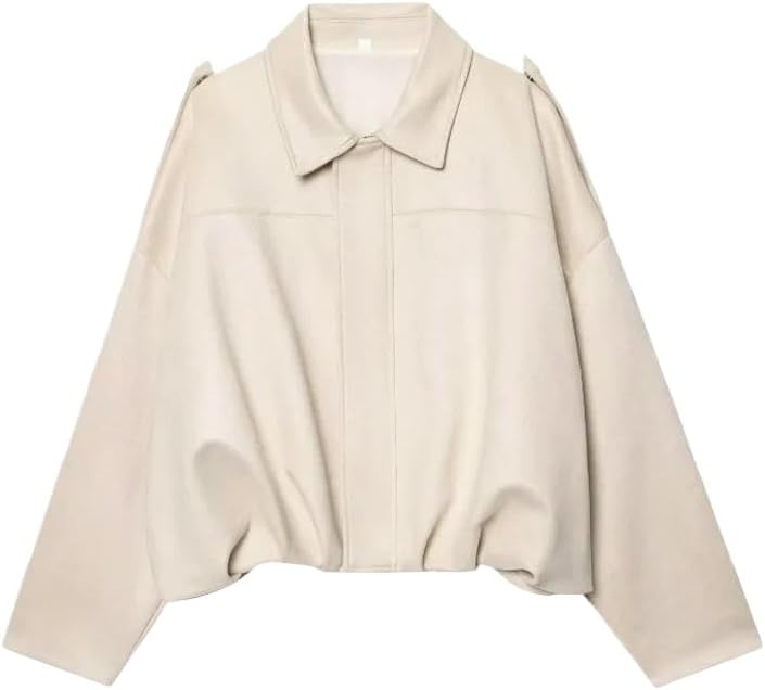 Ladies Casual Outerwear Women'S Short Biker Jackets Long Sleeve Coats Zipper Loose Outerwear