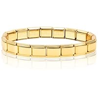 Kunoli Italian Charms Bracelet,18 Italian Charms,9mm DIY Abnehmbar Module für Italian Charm Bracelet Gold, Edelstahl Italian Charm Bracelet Charms, Italian Style Charms für Damen (Golden)