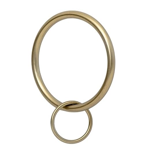 Ivilon Drapery Eyelet Curtain Rings - 2" Ring Loop for Hook Pins, Set of 14 - Warm Gold