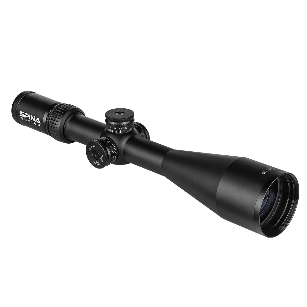 SPINA OPTICS 4-24X56 SF Mire ottiche da caccia Reticolo in vetro con torrette laterali di parallasse Ripristino Tubo da 30 mm Riflescope
