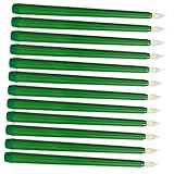 KOMBIUDA 12 Stück Batteriebetriebene Flammenlose LED Kerzen Stabkerzen Grün für Hochzeiten Party Dekoration ohne Tropfwachs