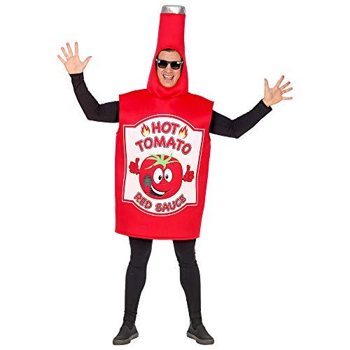 WIDMANN 02600 adultos Disfraz Botella Ketchup Heinz, unisex ? Adultos, color rojo