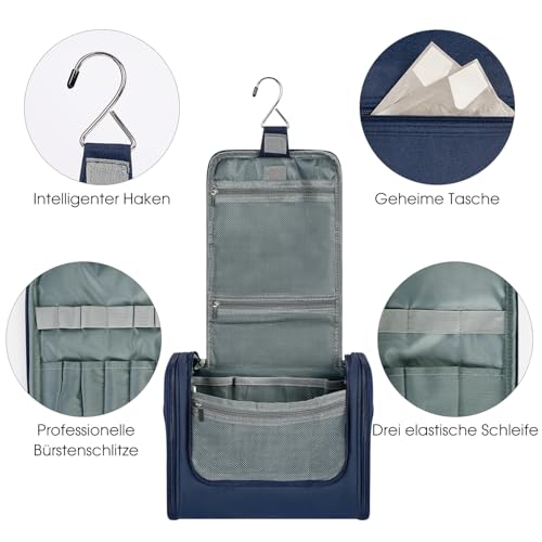 Kosmetiktasche Wandf Groß Waschtasche zum Aufhängen für Damen und Herren