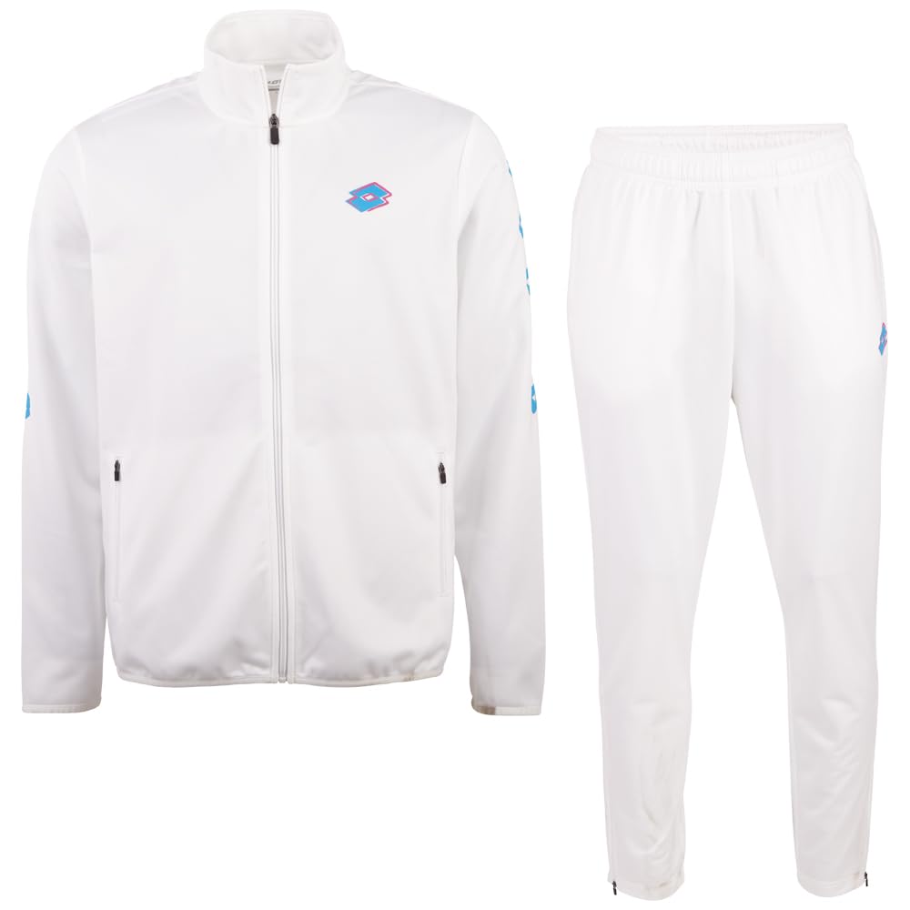 Lotto 1724023 Men's Training Suit, Regular Fit, Bright White, M