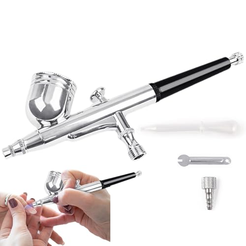 XIAOXIAOYU Máquina de Aerógrafo para Uñas | Kit Aerógrafo 0.8-3.5 | Pistola de aire con boquilla de 0,3 mm para Pastelería Decoración de Tortas, Modelismo y Automoción