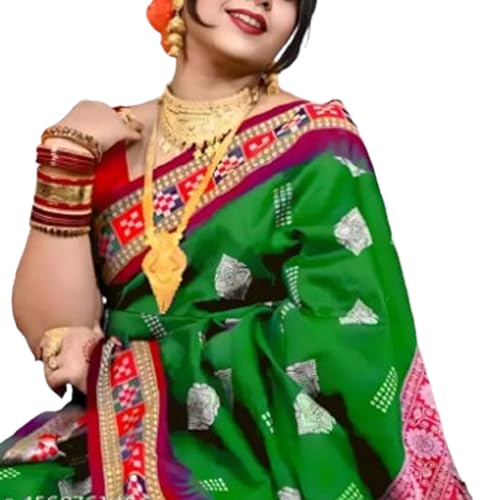 Generic green sambalpuri silk saree – image 2