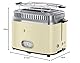 Russell Hobbs Toaster [für 2 Scheiben] Retro Edelstahl Creme (Countdown-Anzeige im Retrodesign, inkl. Brötchenaufsatz, 6 Bräunungsstufen + Auftau- & Aufwärmfunktion, 1300W) Vintage 21682-56