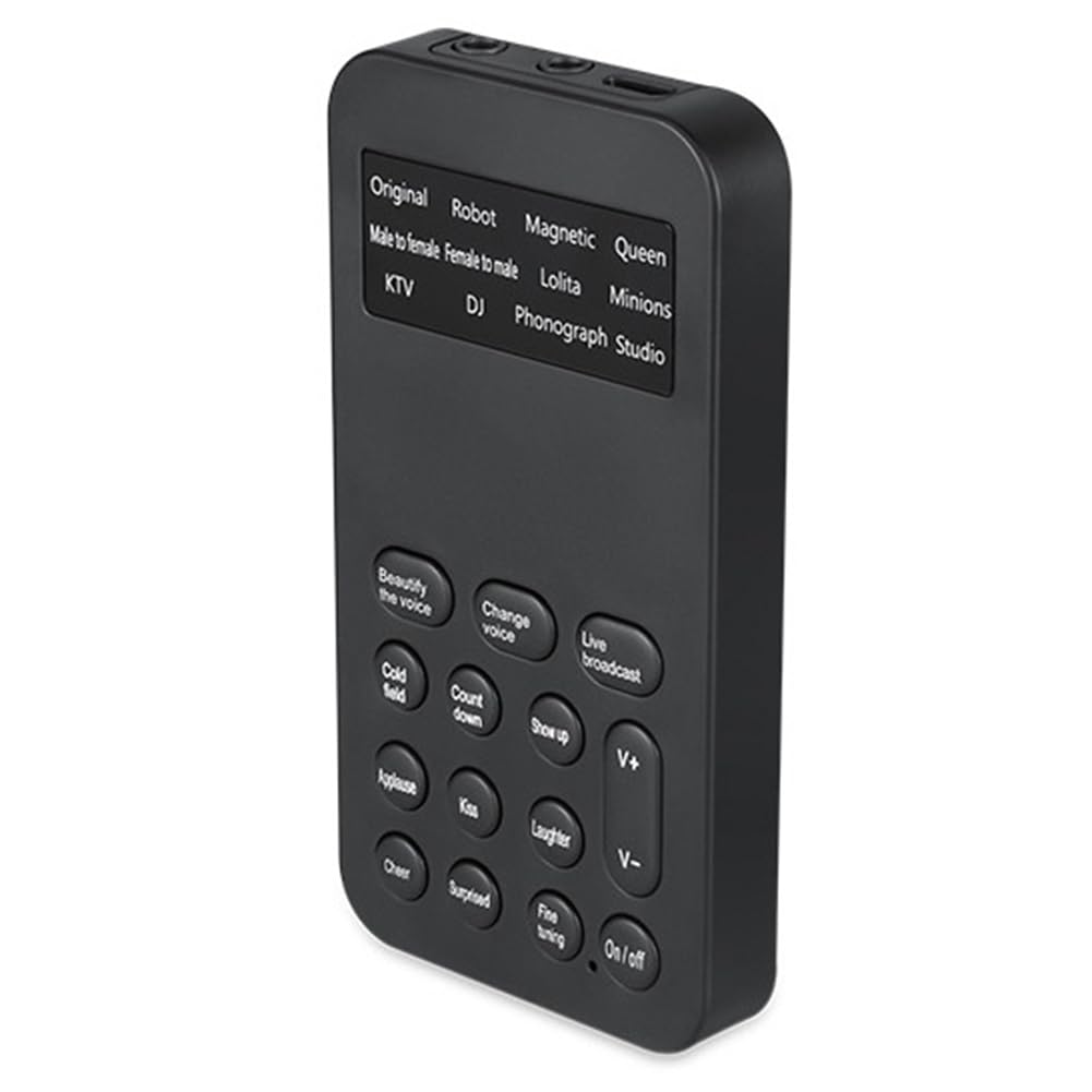 S9 Voice Changer 12 Modulateur de Voix avec Fonctions de Changement de Voix Réglables pour Téléphone, Ordinateur, Carte Son et Un Outil de Micro, Travail Soigné et