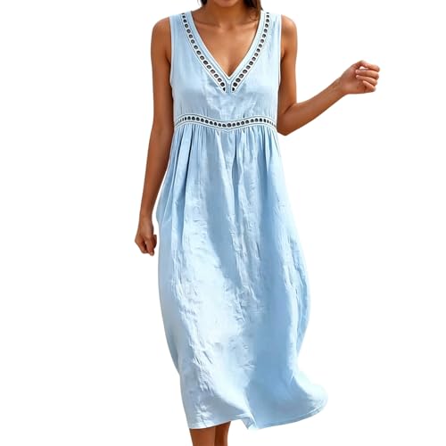 Robe respirante à décolleté décontracté pour les après-midi d'été