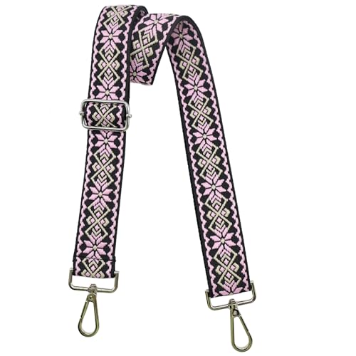 Image of Crossbody Straps for Purses Silver Hardware Purse Strap Wide Shoulder Strap Adjustable Replacement