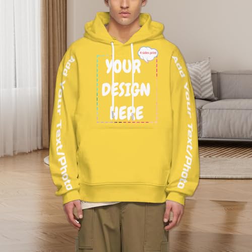 Custom Hoodies Personalized Sweatshirt Add Your Text Photo,Autumn Winter Custom Graphic Hoodie Pullover Hoodie for Women Men4