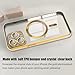 Misscase Compatible with iPhone 14 Pro MagSafe Case with Camera Lens Protector, Full Protection Clear Magnetic Anti-Scratch Cover for iPhone 14 Pro 6.1 inch- Gold