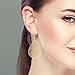 CARPDIM Teardrop Earrings for Women, 14K Gold Plated Dangle Earrings Handmade Filigree Teardrop Dangling Earrings Hypoallergenic 925 Sterling Gold Hooks Exquisite Leaf Earrings for women