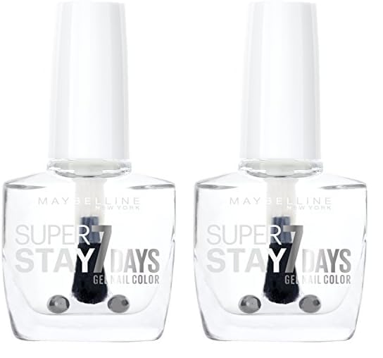 Maybelline New York Nagellack, Langanhaltend, Super Stay 7 Days Gel Nail Color, Nr. 25 Crystal Clear, 10 ml (Packung mit 2)