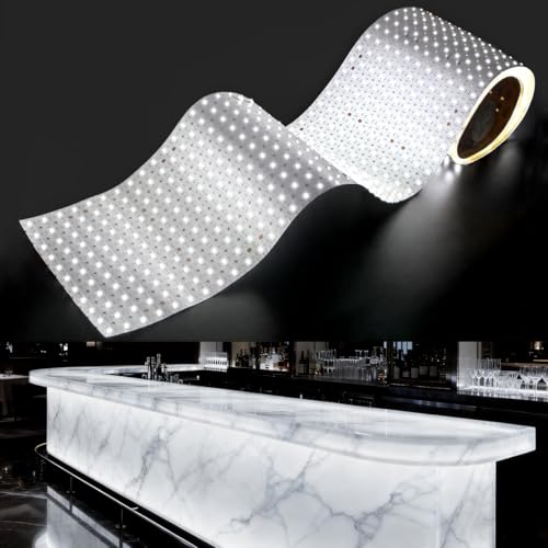 SuperLightingLED Extra Long 6.56ft LED Sheet for Backlighting Countertop, 6000K Flexible Large 78.7