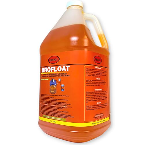 Brodi BroFloat Sump Pit Deodorizer & Degreaser Industrial-Strength Floating Protective Layer Stops Odors & Dissolves Grease Freeze-Proof Concrete & Steel Safe Pack of 1