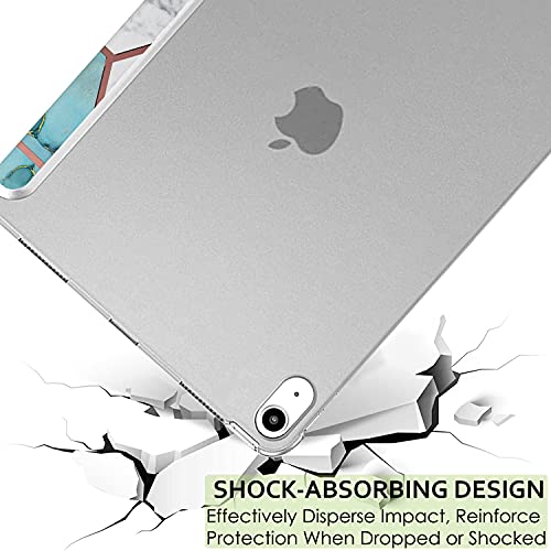 Image of DuraSafe Cases for iPad Mini 6 Gen 2021 8.3 Inch [ Mini 6th Gen ] A2567 A2568 A2569 MK7M3HN /A MLWL3HN /A MK7R3HN /A MK7P3HN /A MLWR3HN /A MK7X3HN /A MK7V3HN /A Printed Cover Hard Back - Marble Green