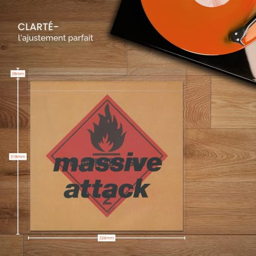 SPINCARE 50x Clarity Double Pochettes Extérieures pour Vinyles 33 Tours – vue 2