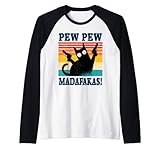 Photo Gallery cat pew pew madafakas - pistola a forma di gatto crazy cat vintage maglia con maniche raglan Photo Gallery cat pew pew madafakas - pistola a forma di gatto crazy cat vintage maglia con maniche raglan