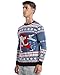 Runhit Ugly Christmas Sweater for Men Women Knitted Long Sleeve Ugly Christmas Sweater Funny Santa Pullover for Holiday L