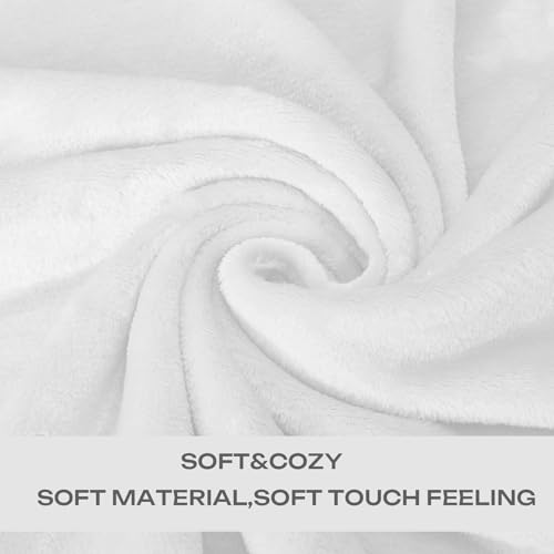 Image of Christmas White Throw Blanket,Super Soft Cozy Blanket for Couch Sofa Bed.Plush Microfiber Blanket Lightweight,50x60 Inch