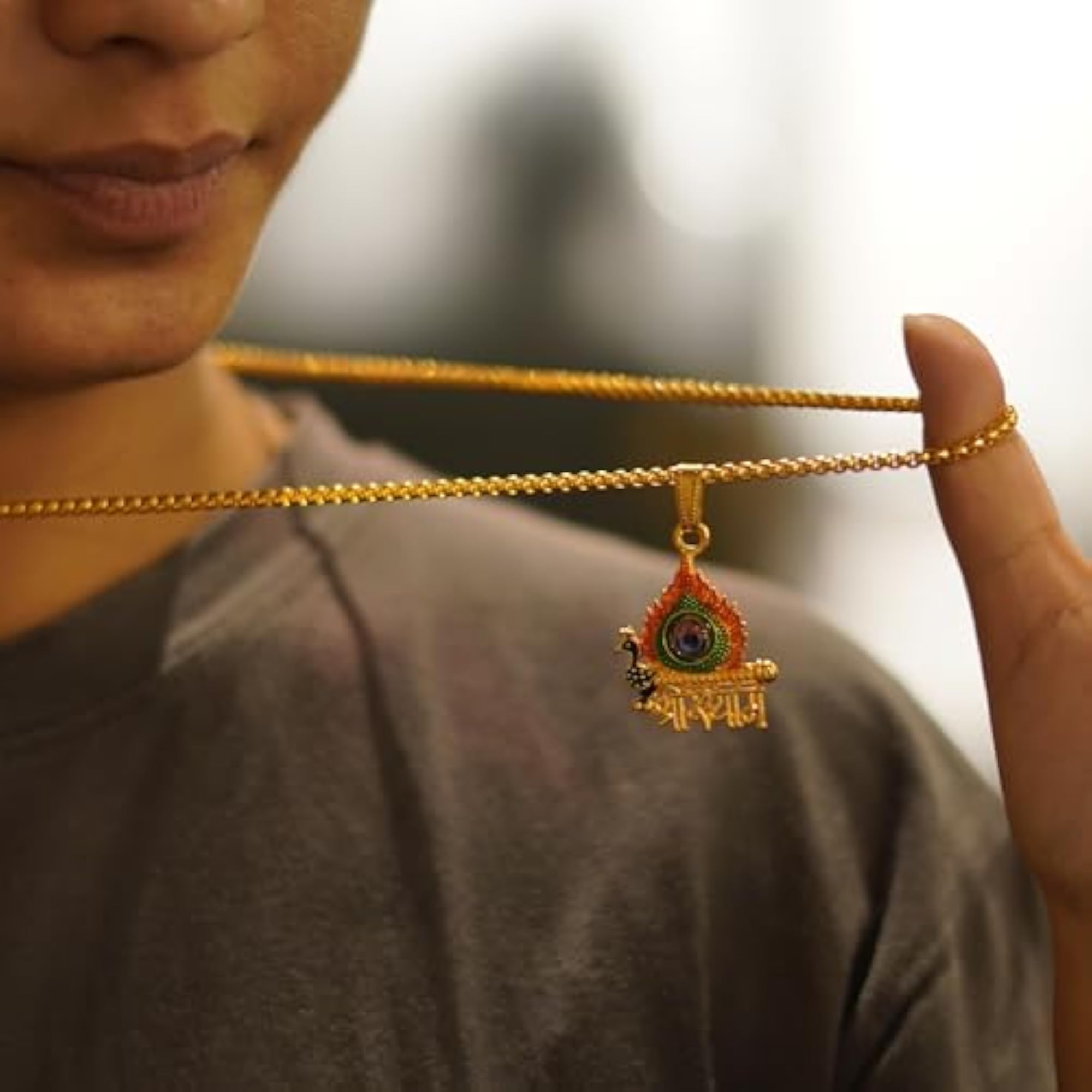 Shree Shyam Pendant Necklace, Divine Gift