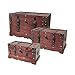 Produktbild HMF 6400700 Schatztruhe aus Holz mit Schloss | 3er Set | Versch. Größen | Frankreich