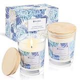 【INGREDIENTES 100 % NATURALES】El ingrediente del juego de regalo de velas perfumadas es una mezcla de 95 % de cera de soja natural y 5 % de aceite esencial de plantas naturales. El núcleo de algodón sin plomo no produce humo negro cuando se quema. Más saludable, inofensivo para el cuerpo humano y el medio ambiente. La mejor opción para crear un ambiente relajante.
