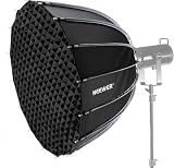NEEWER BASICS Softbox Parabolico ad Attacco Bowens, 90cm Soft Box a Sgancio Rapido con Diffusore/Griglia/Borsa Compatibile con Godox Compatibile con Aputure 600d Luce per Foto Video da Studio, NS38P