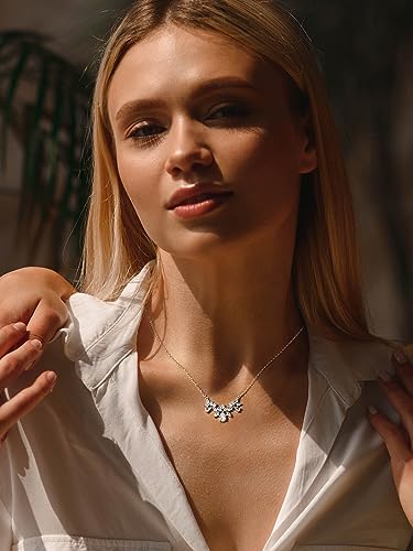 SWEETV Cubic Zirconia Wedding Bridal Backdrop Necklace for Brides, Crystal Dainty Back Necklace, Body Chain Jewelry for Women Prom3