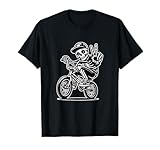 Funny Peace Skeleton BMX Rider BMX Bike Boy T-Shirt