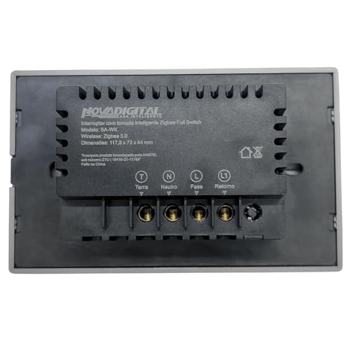 Interruptor com Tomada Inteligente Zigbee Full Switch Compatível Alexa Google Home e Tuya