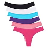 6 Pack Women's Cotton Thongs Breathable Bikini Panties Underwear -  Sunm Boutique