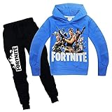 zhaojiexiaodian Jungen Unisex 3D Print Pullover Kinder Jogging Hoodies Sweatshirt Trainingsanzüge Kleidung Outwear Jumper Hip Hop Streetwear Hooded Tops (Blau, 150)