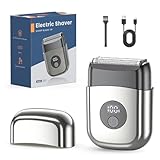Electric Razor for Men, Foil Shavers Beard Trimmer for Men, Mini Face Shaver for Men, Cordless Travel Body Hair Shaver for Facial, Neck