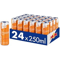 Red Bull Energy Drink Apricot Edition - 24 Pallet Tins - Drinks with Apricot Strawberry Flavor, Disposable (24 x 250 ml)