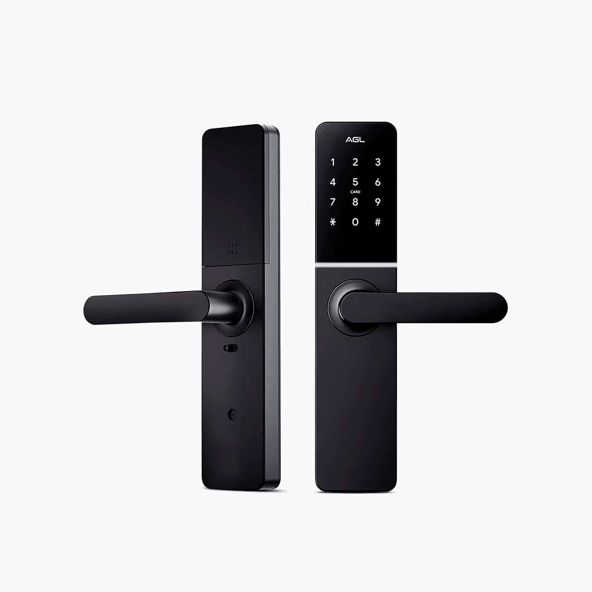 Fechadura Eletrônica Digital AGL H20 Black WiFi com Biometria, Senha, TAG RFID e App