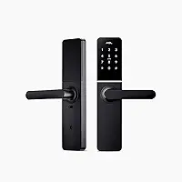 Fechadura Eletrônica Digital AGL H20 Black WiFi com Biometria, Senha, TAG RFID e App