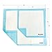 Amazon Brand - Solimo Super Absorbent Puppy Pads, Unscented, Blue, Large, 50 Count