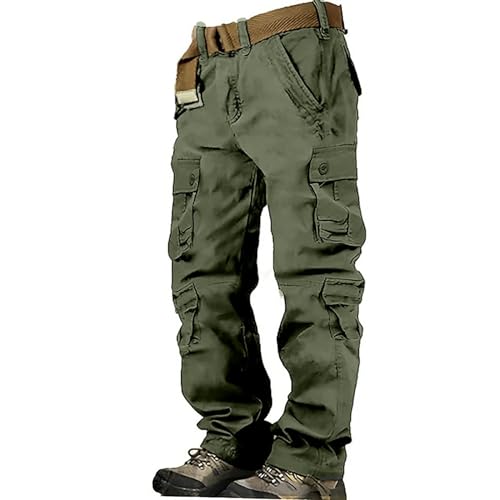 VYLYNL Pantalones militares de camuflaje de algodón para hombre, pantalones cargo militares para exteriores, airsoft, combate, caza, pantalones tácticos de trabajo con múltiples bolsillos, ropa de