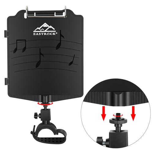 EASTROCK Trumpet Music Lyre Marching Performing Musical Instruments Holder Includes 10 Refill Sleeves Suitable for Trumpet and Clarinet