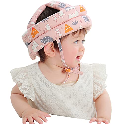 Infant Baby Soft No Bumps Head Protective Hat Adjustable Head Cushion Bumper Bonnet for Crawling Walking2
