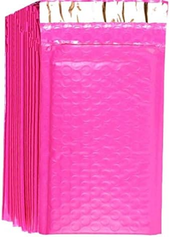 POPULAR Hot Pink Bubble Mailers (4x8 Inch) | Professional Poly Padded Shipping Envelopes (50 Pack, Size #000) | Thicker Material for Added Privacy