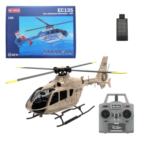 TENIREALX RC ERA C123 RC Helicóptero para adultos, 2.4G escala 1/36 6CH avión militar de control remoto con giroscopio de 6 ejes y giros 6G/3D, retención de altitud/posicionamiento de flujo óptico