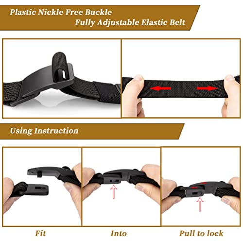 Taffeta Alley Black Belt Men，Mens Elastic Belt,Nylon Belts For Men,Elastic Baseball Belt,Adjustable Belt, Mens Golf Belt,Stretch Utility Belt Men #TOP4