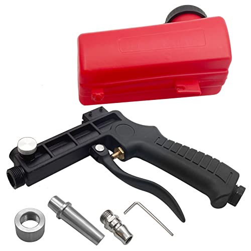 Sandblaster Sand Blaster Gun Set, Sand Blasting Spray Tool for Remove Paint, Stains, Rust & Clean Surfaces, Red